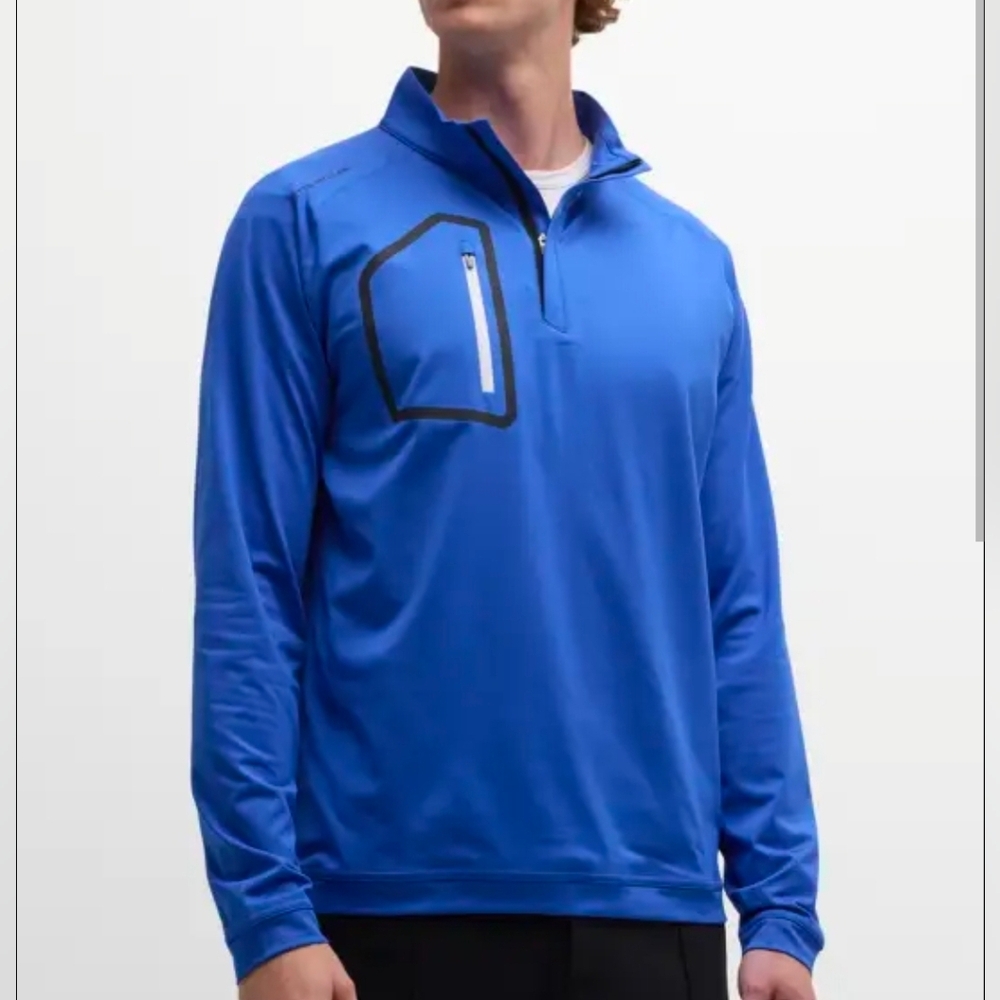 Mens Peter Millar Forge Performance Quarter Zip Pullover. XL. Fair Condition.